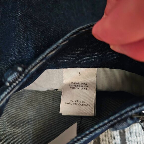 WeWoreWhat Denim Midi Skirt S Dark‎ Wash Cotton Blend Front & Back Pockets - Picture 10 of 11